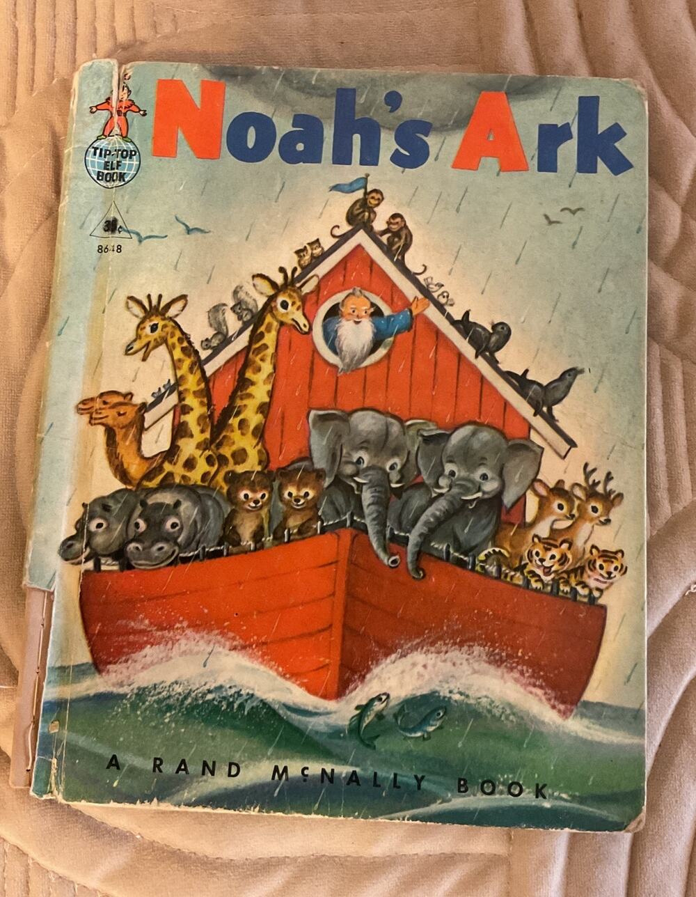 1952 HC Vintage Noah's Ark A Rand McNally Elf Book